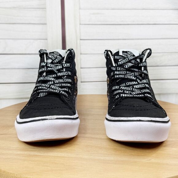 Vans x Discovery Channel Protect Tigers SK8 High Canvas Sneakers Black Kids 1 - Picture 3 of 14
